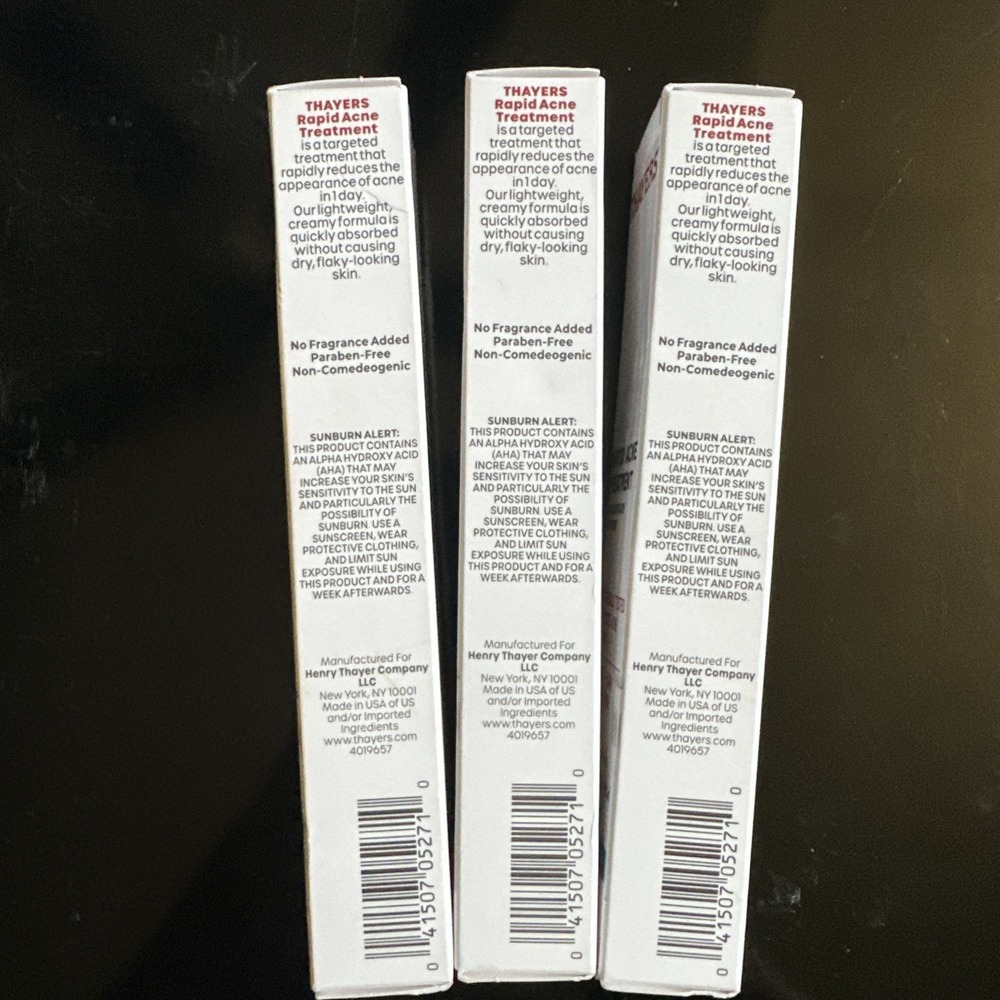 LOT OF 3! Thayers Rapid Acne Treatment 10% Sulfur Acne Prone Skin Exp 1/2027 - Picture 2 of 5